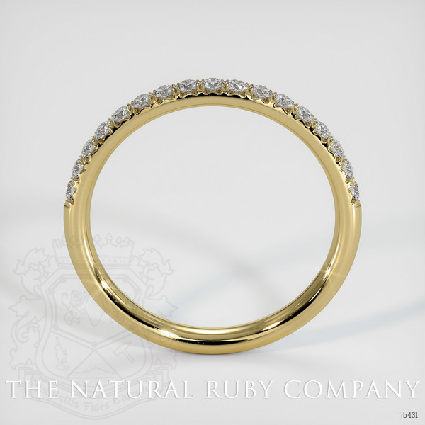 18K Yellow Gold Diamond Pave Wedding Band