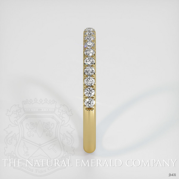 18K Yellow Gold Diamond Pave Wedding Band