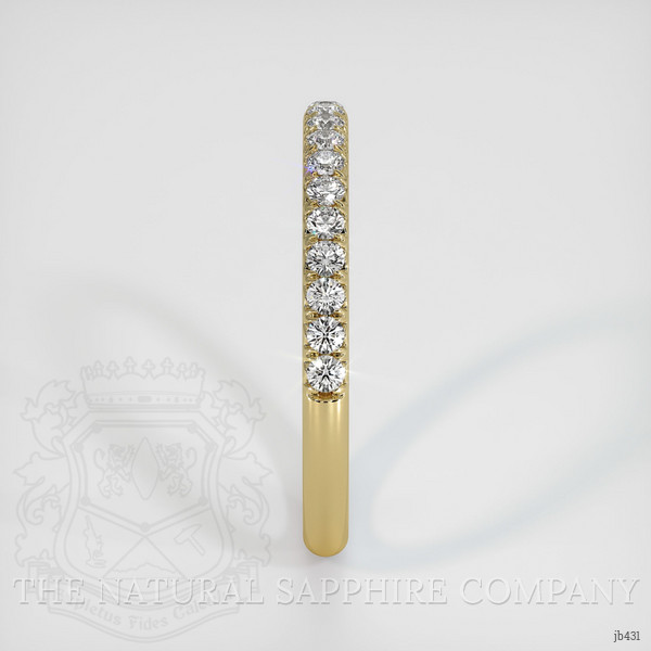 18K Yellow Gold Diamond Pave Wedding Band