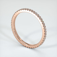 14K Rose Gold Diamond Eternity Wedding Band Image