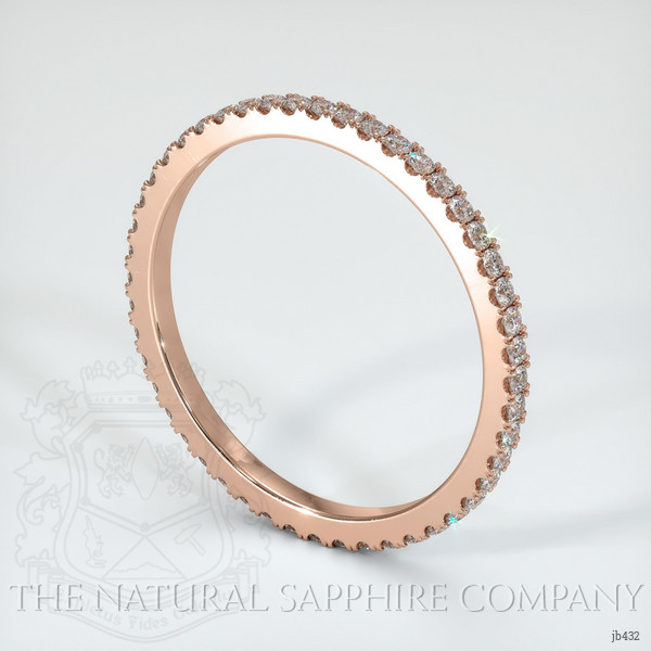 14K Rose Gold Diamond Eternity Wedding Band
