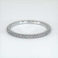 14K White Gold Diamond Eternity Wedding Band Video