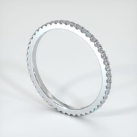 14K White Gold Diamond Eternity Wedding Band Image