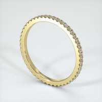 18K Yellow Gold Diamond Eternity Wedding Band Image