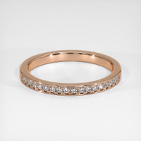 14K Rose Gold Diamond Pave Wedding Band Video