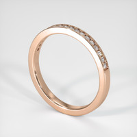 14K Rose Gold Diamond Pave Wedding Band Image