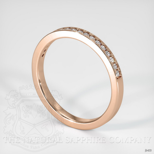 14K Rose Gold Diamond Pave Wedding Band