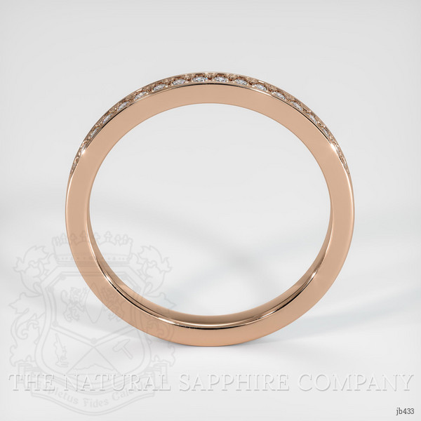 14K Rose Gold Diamond Pave Wedding Band