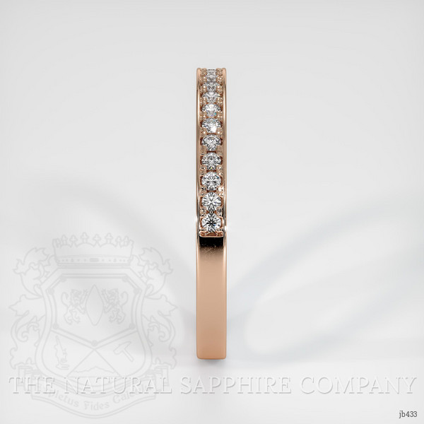 14K Rose Gold Diamond Pave Wedding Band