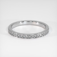 14K White Gold Diamond Pave Wedding Band Video