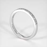 14K White Gold Diamond Pave Wedding Band Image