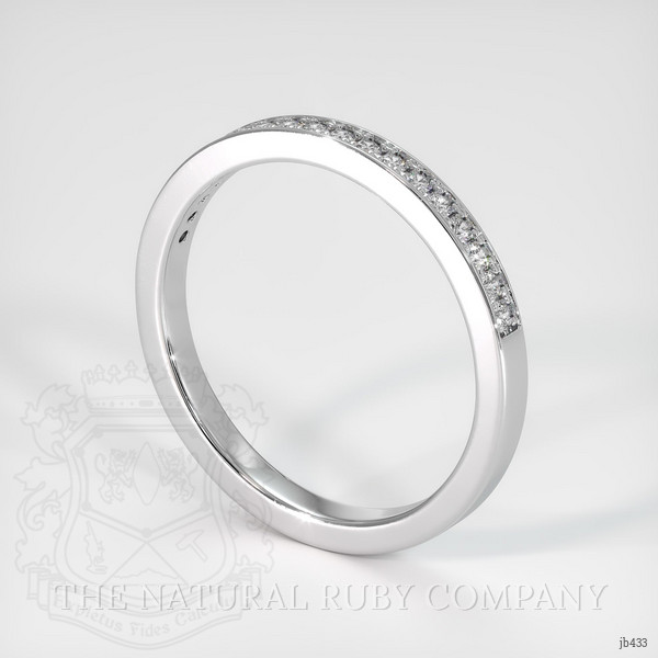 14K White Gold Diamond Pave Wedding Band