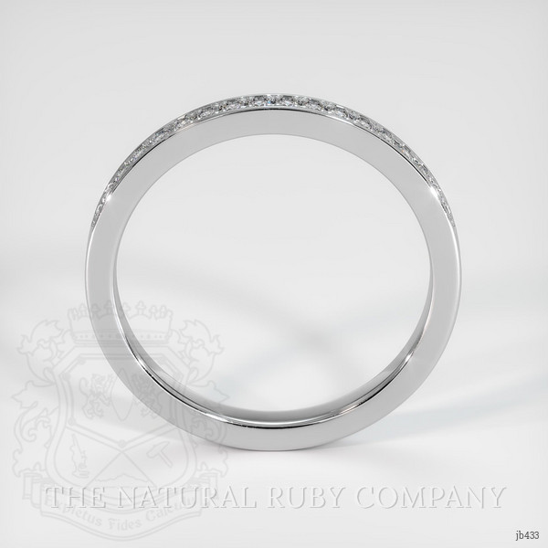 14K White Gold Diamond Pave Wedding Band
