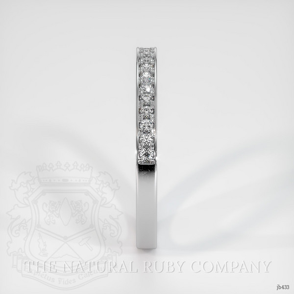 14K White Gold Diamond Pave Wedding Band