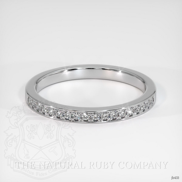 18K White Gold Diamond Pave Wedding Band