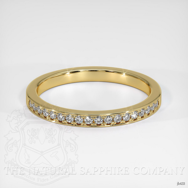 14K Yellow Gold Diamond Pave Wedding Band