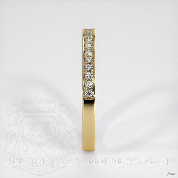14K Yellow Gold Diamond Pave Wedding Band