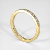 18K Yellow Gold Diamond Pave Wedding Band Image