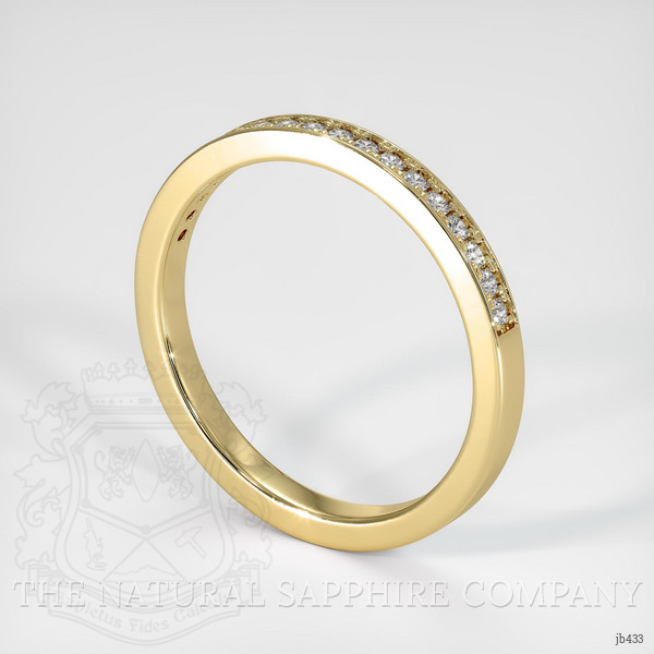 18K Yellow Gold Diamond Pave Wedding Band