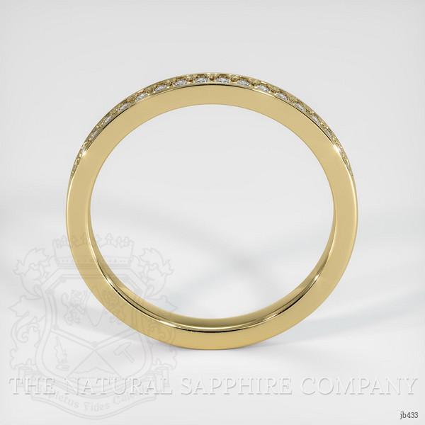 18K Yellow Gold Diamond Pave Wedding Band