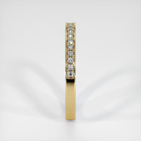 18K Yellow Gold Diamond Pave Wedding Band Image