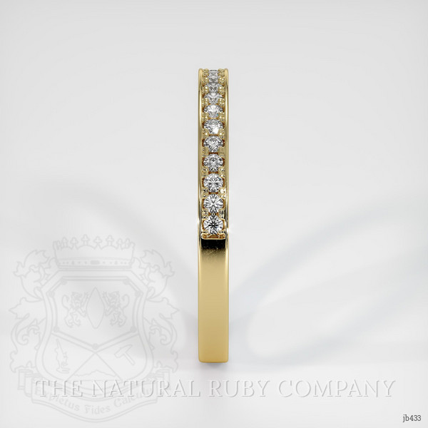 18K Yellow Gold Diamond Pave Wedding Band