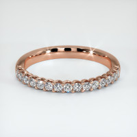14K Rose Gold Diamond Prong Wedding Band Video