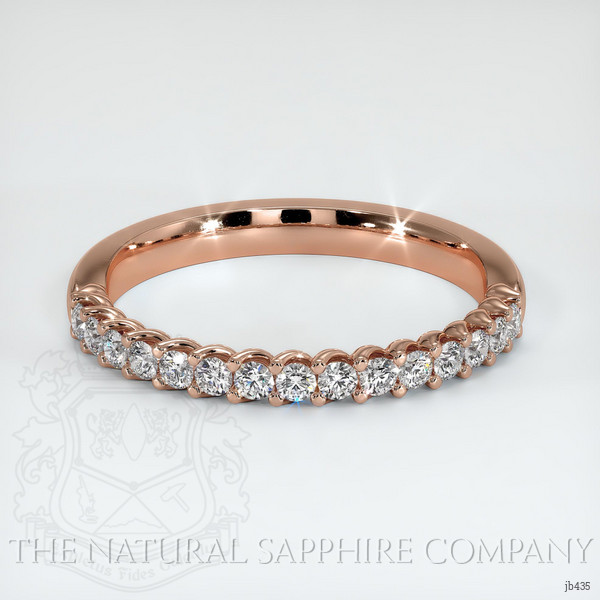14K Rose Gold Diamond Prong Wedding Band