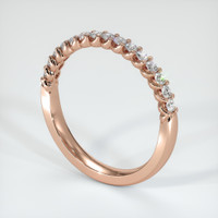 14K Rose Gold Diamond Prong Wedding Band Image