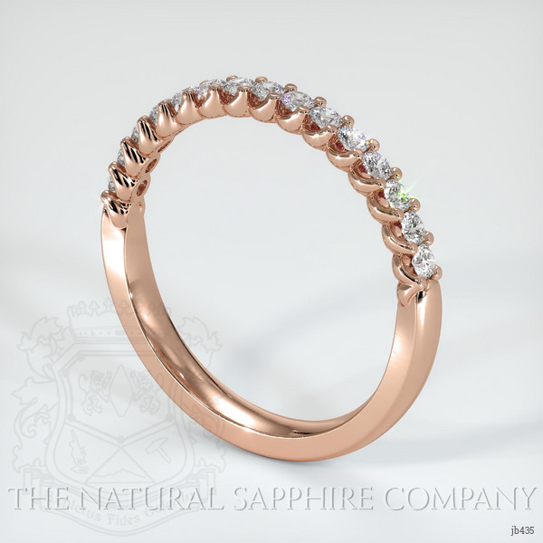 14K Rose Gold Diamond Prong Wedding Band