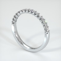 14K White Gold Diamond Prong Wedding Band Image