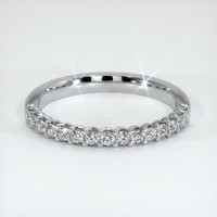 18K White Gold Diamond Prong Wedding Band Video