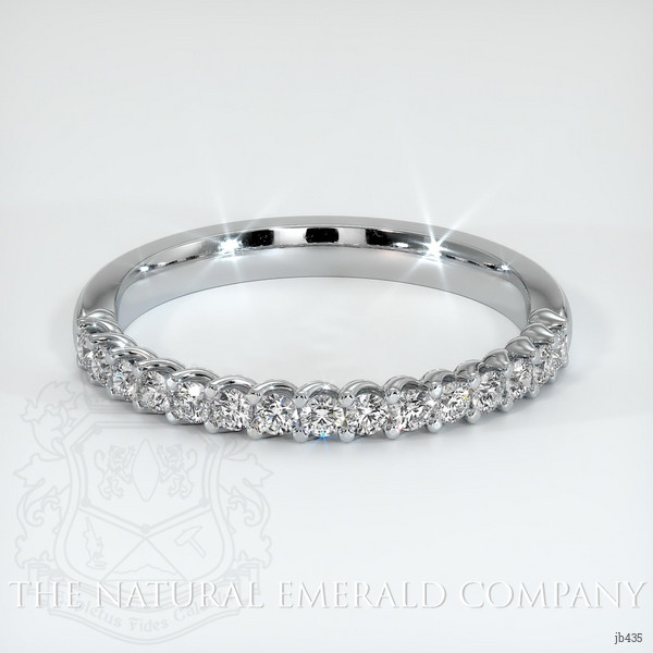 18K White Gold Diamond Prong Wedding Band