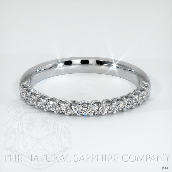18K White Gold Diamond Prong Wedding Band
