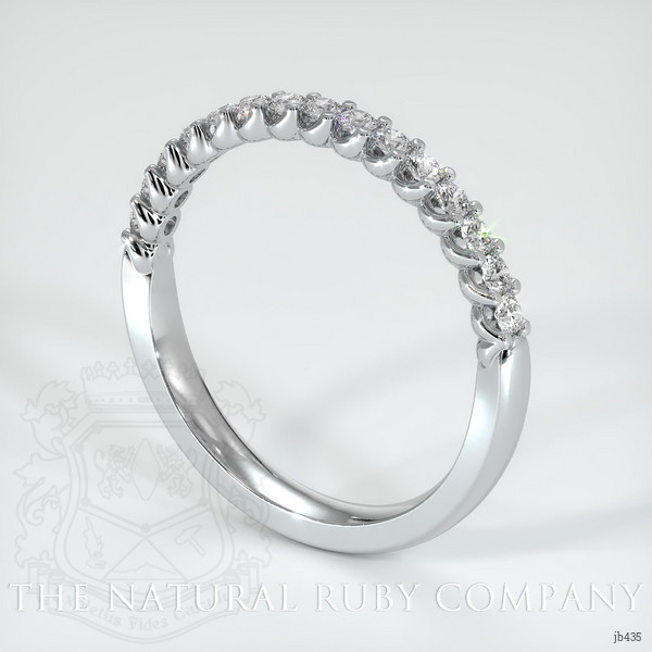 18K White Gold Diamond Prong Wedding Band