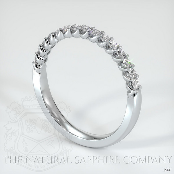 18K White Gold Diamond Prong Wedding Band
