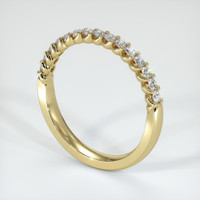 14K Yellow Gold Diamond Prong Wedding Band Image