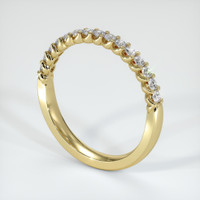 18K Yellow Gold Diamond Prong Wedding Band Image