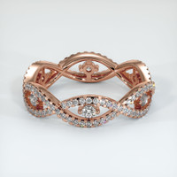 14K Rose Gold Diamond Eternity Wedding Band Video