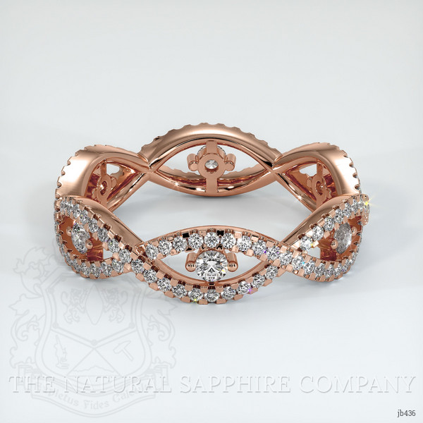 14K Rose Gold Diamond Eternity Wedding Band
