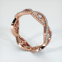 14K Rose Gold Diamond Eternity Wedding Band Image