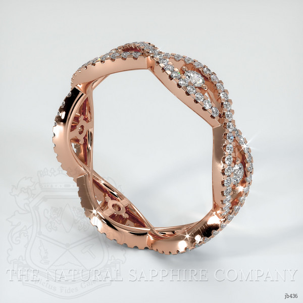 14K Rose Gold Diamond Eternity Wedding Band