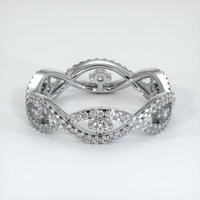 14K White Gold Diamond and Diamond Eternity Wedding Band Video