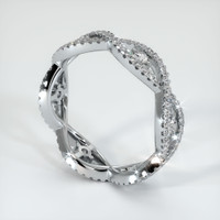 14K White Gold Diamond and Diamond Eternity Wedding Band Image