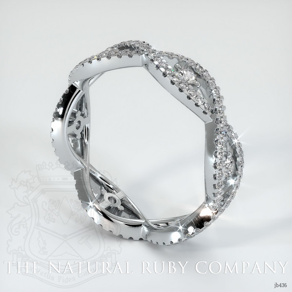 14K White Gold Diamond and Diamond Eternity Wedding Band