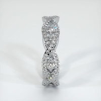 14K White Gold Diamond and Diamond Eternity Wedding Band Image