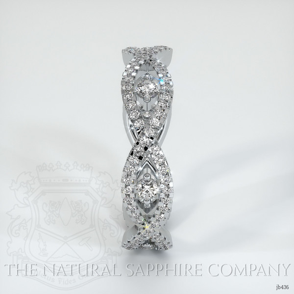14K White Gold Diamond Eternity Wedding Band