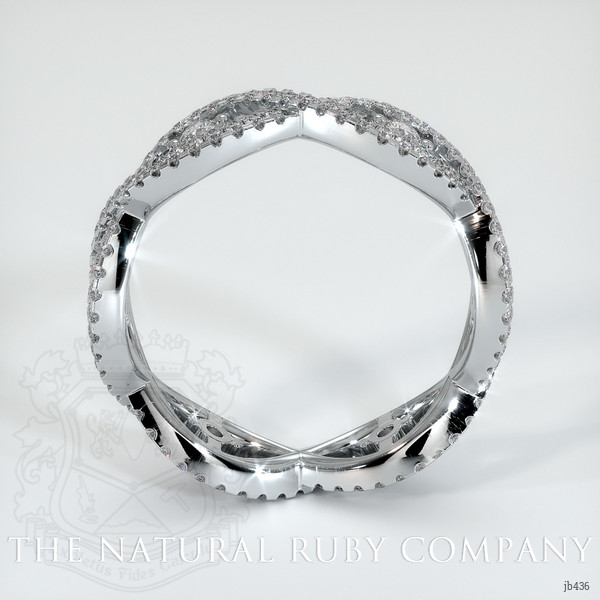 18K White Gold Diamond and Diamond Eternity Wedding Band