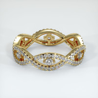 14K Yellow Gold Diamond and Diamond Eternity Wedding Band Video