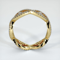 14K Yellow Gold Diamond and Diamond Eternity Wedding Band Image